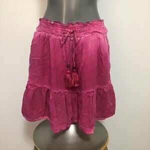 Pilcro Guilia Boho Tiered Mini Skirt Size S
